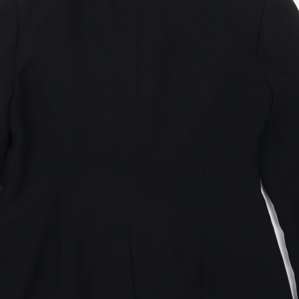 NEXT Womens Black Polyester Jacket Suit Jacket Size 10