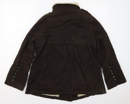 NEXT Womens Brown Jacket Coat Size 10 Zip