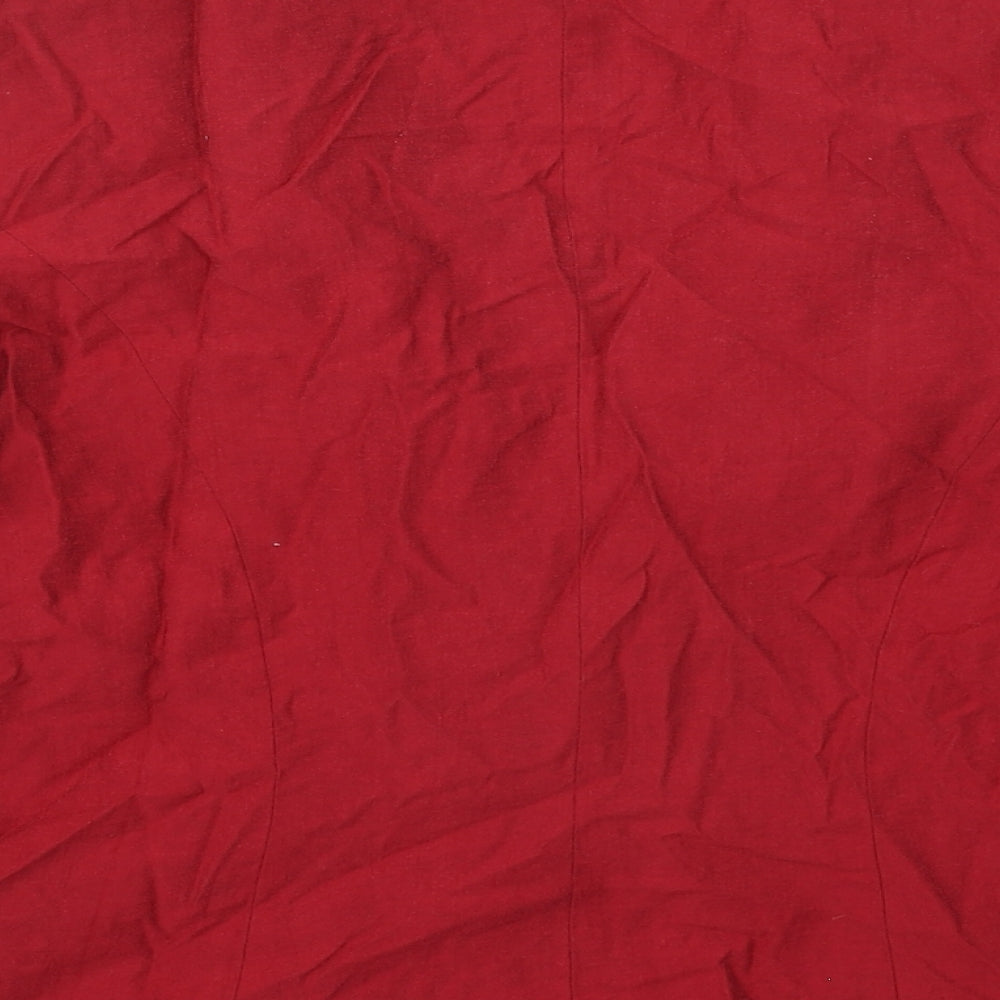 Alex & Co Womens Red Jacket Size 10 Button
