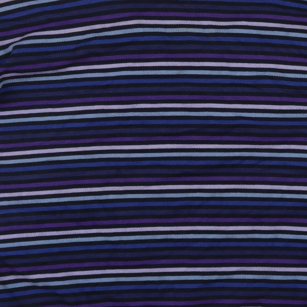 Burton Mens Multicoloured V-Neck Striped Cotton Pullover Jumper Size L