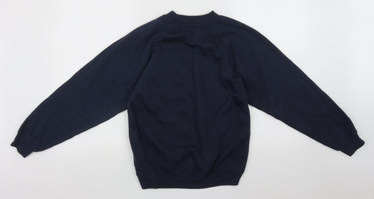 Trutex Mens Blue Roll Neck Polyester Pullover Jumper Size S