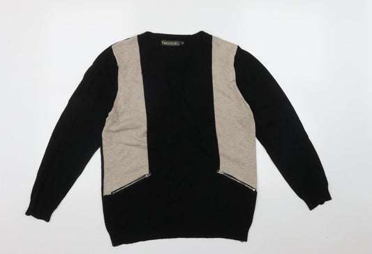 Womens UK Size M Paramour Multicoloured Henley Jumper