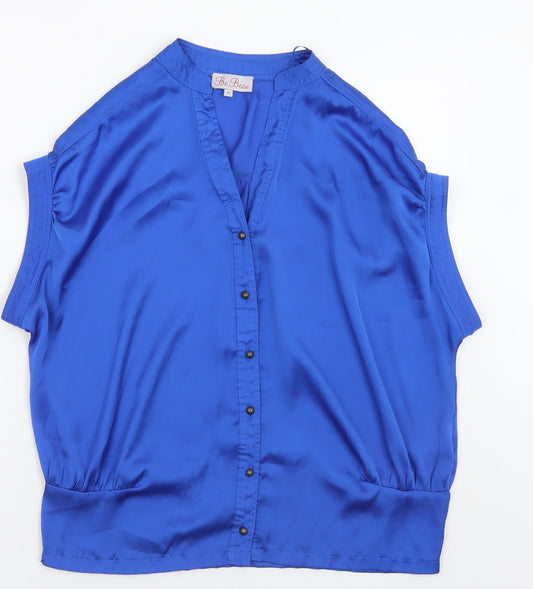 Womens UK Size 8 Be Beau Black Basic Button-Up