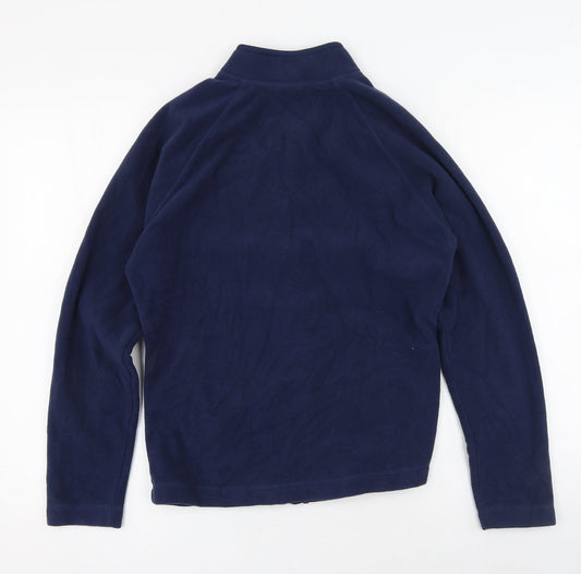 TU Womens Blue High Neck Polyester Full Zip Jumper Size 36