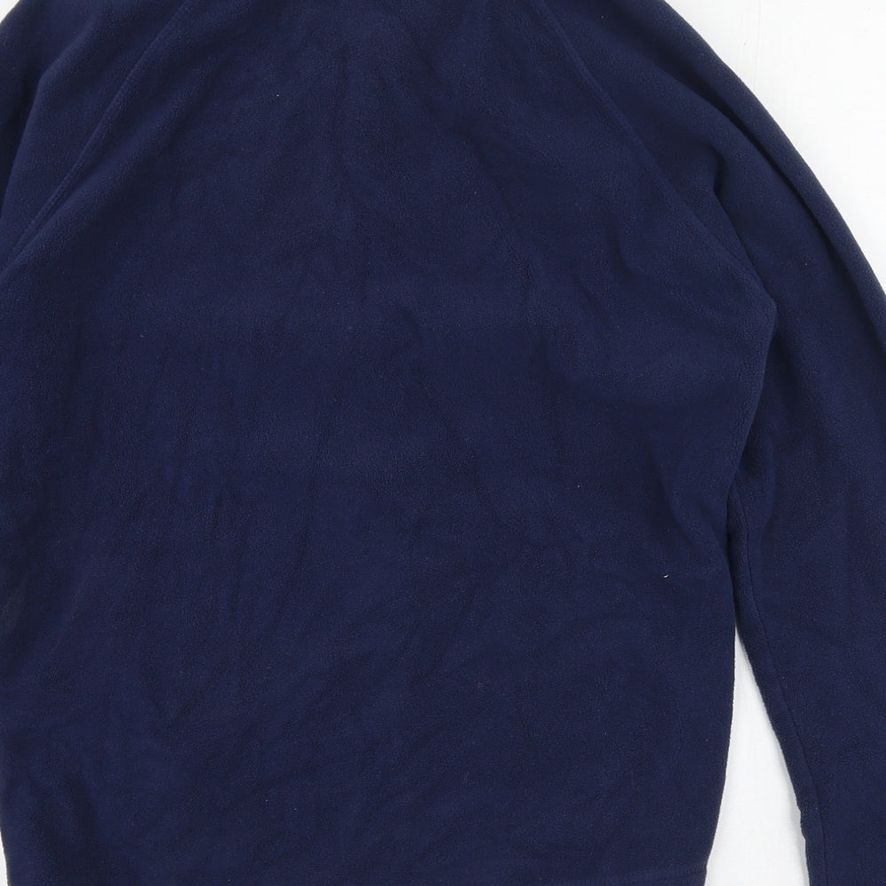 TU Womens Blue High Neck Polyester Full Zip Jumper Size 36