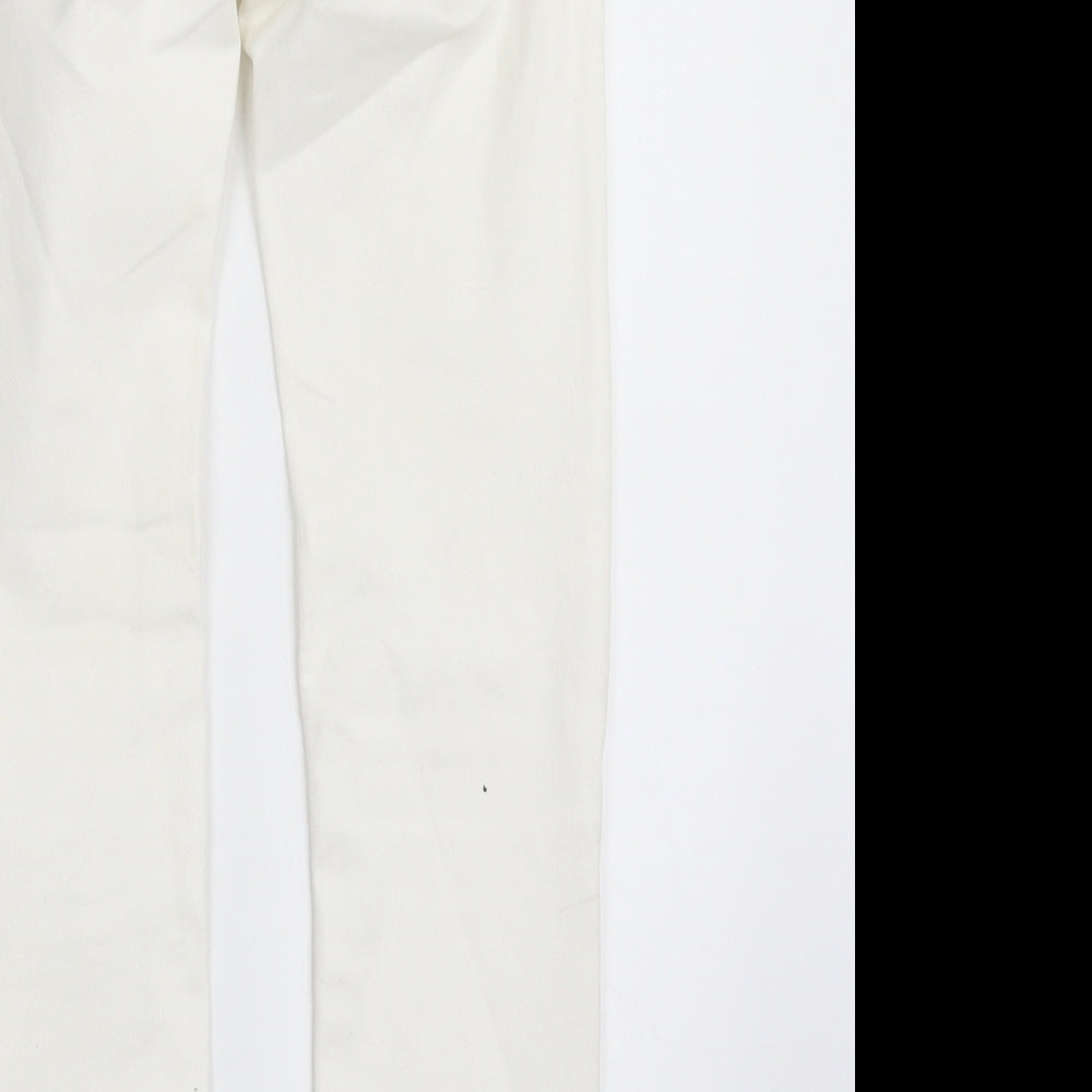 Womens UK Size 8 Toxik3 Slim Fit Skinny White Jeans