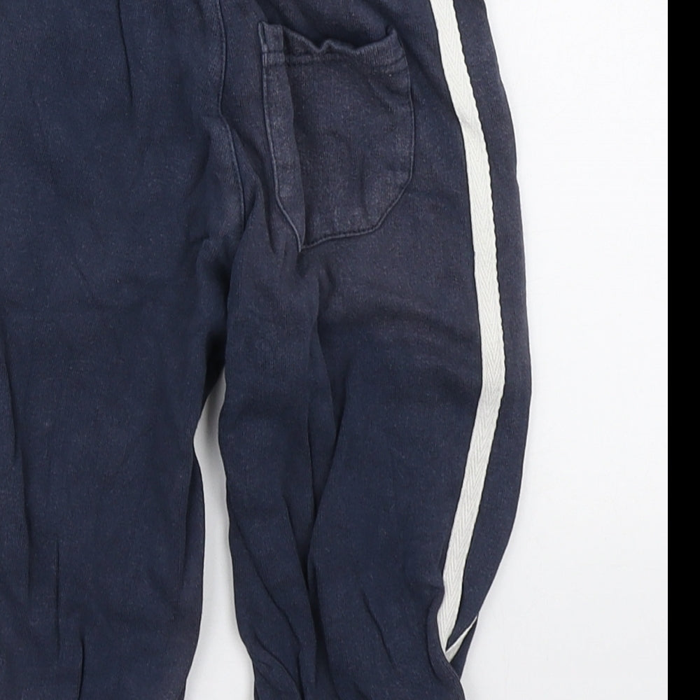George Boys Blue 100% Cotton Jogger Trousers Size 12-18 Months