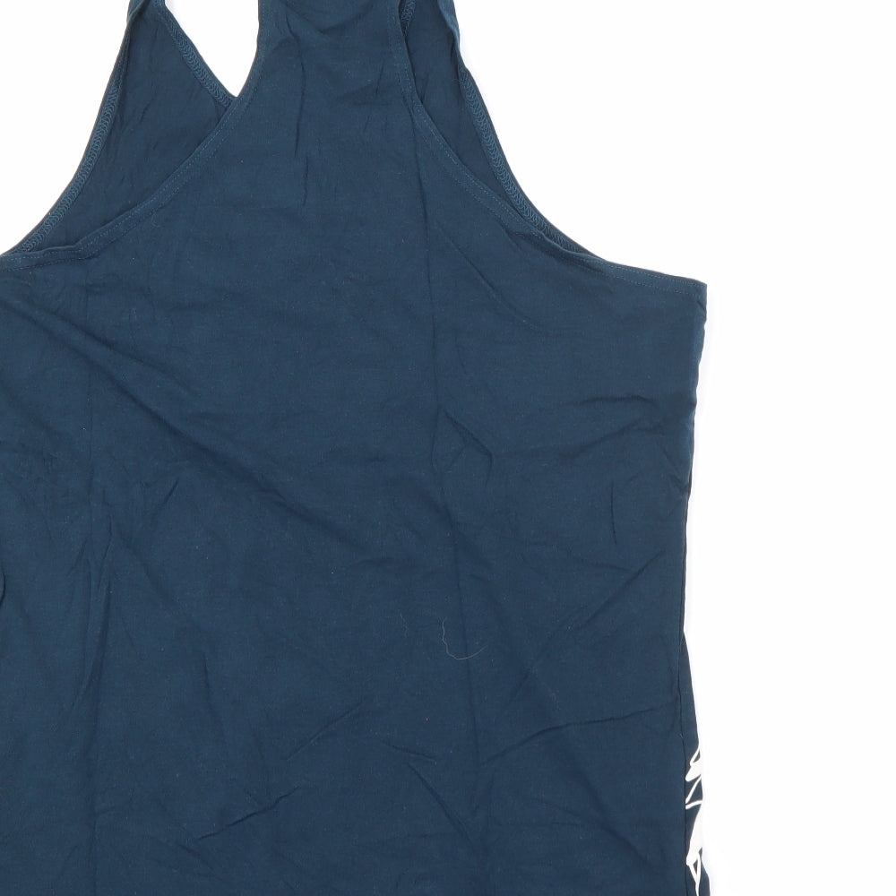 Wolf and Armour Mens Blue Cotton Camisole Tank Size L Scoop Neck