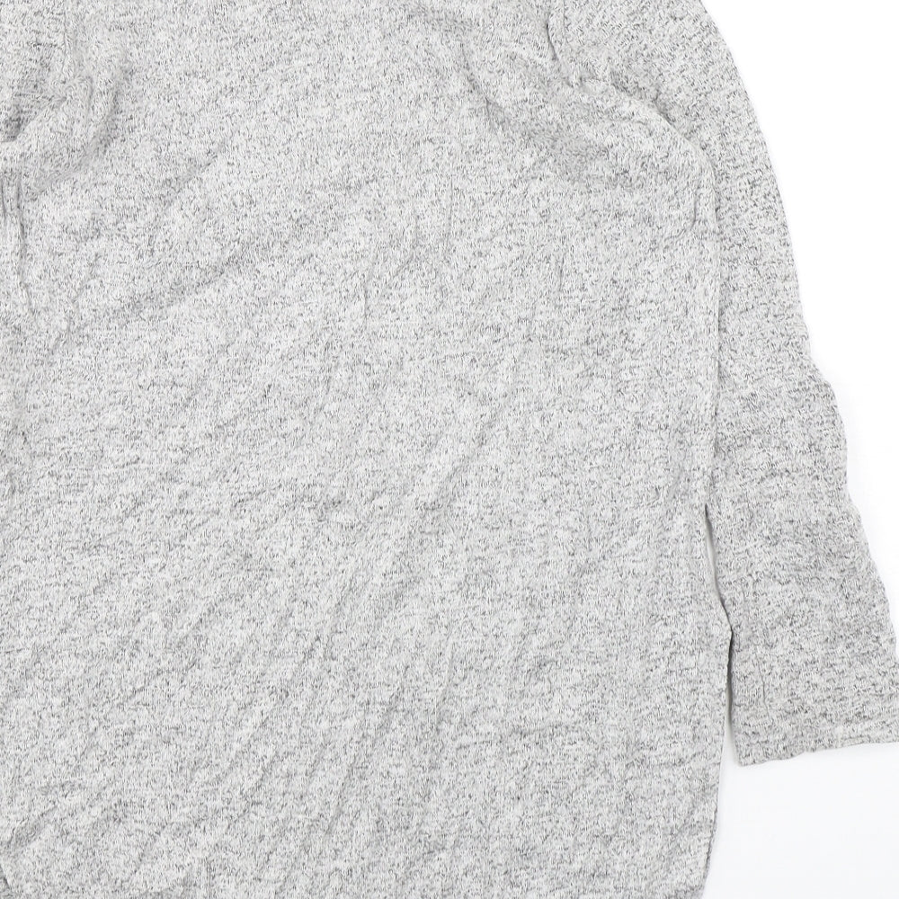 Primark Womens Grey Round Neck Viscose Pullover Jumper Size 6