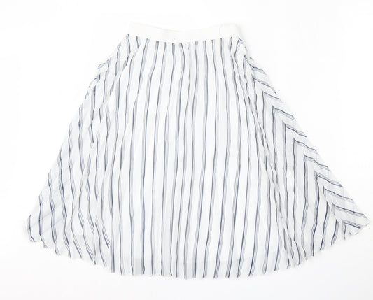 Atmosphere Womens Multicoloured Striped Polyester Pleated Skirt Size 6