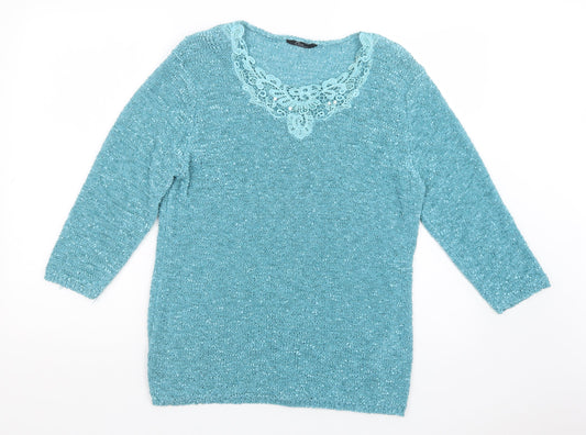 Womens UK Size M Bm Collection Green Pullover Jumper