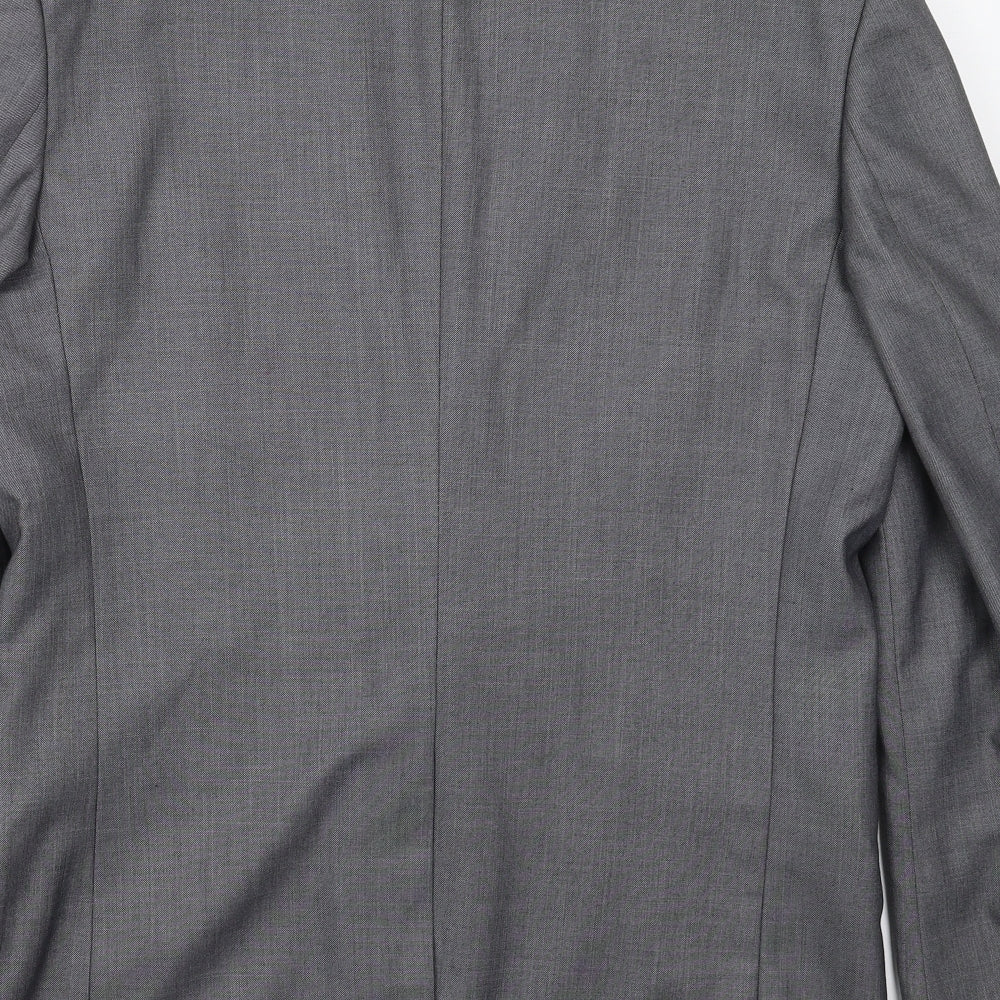 Mens UK Size 40 Cedar Wood State Regular Grey Suit Jacket