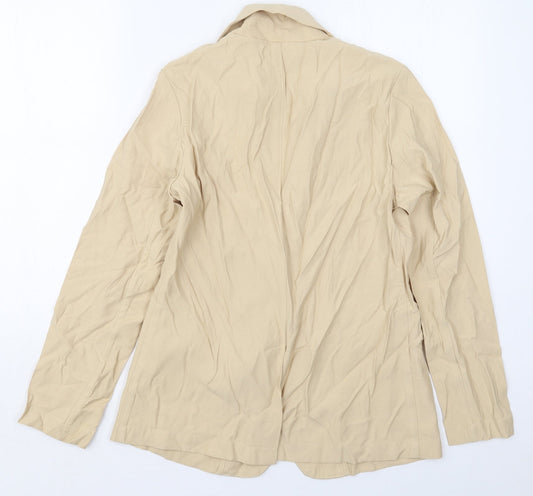 Oasis Womens Beige  Viscose Jacket Blazer Size 10
