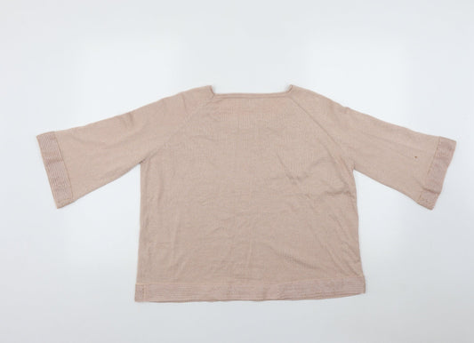 Womens UK Size S By Swan Beige Basic Blouse