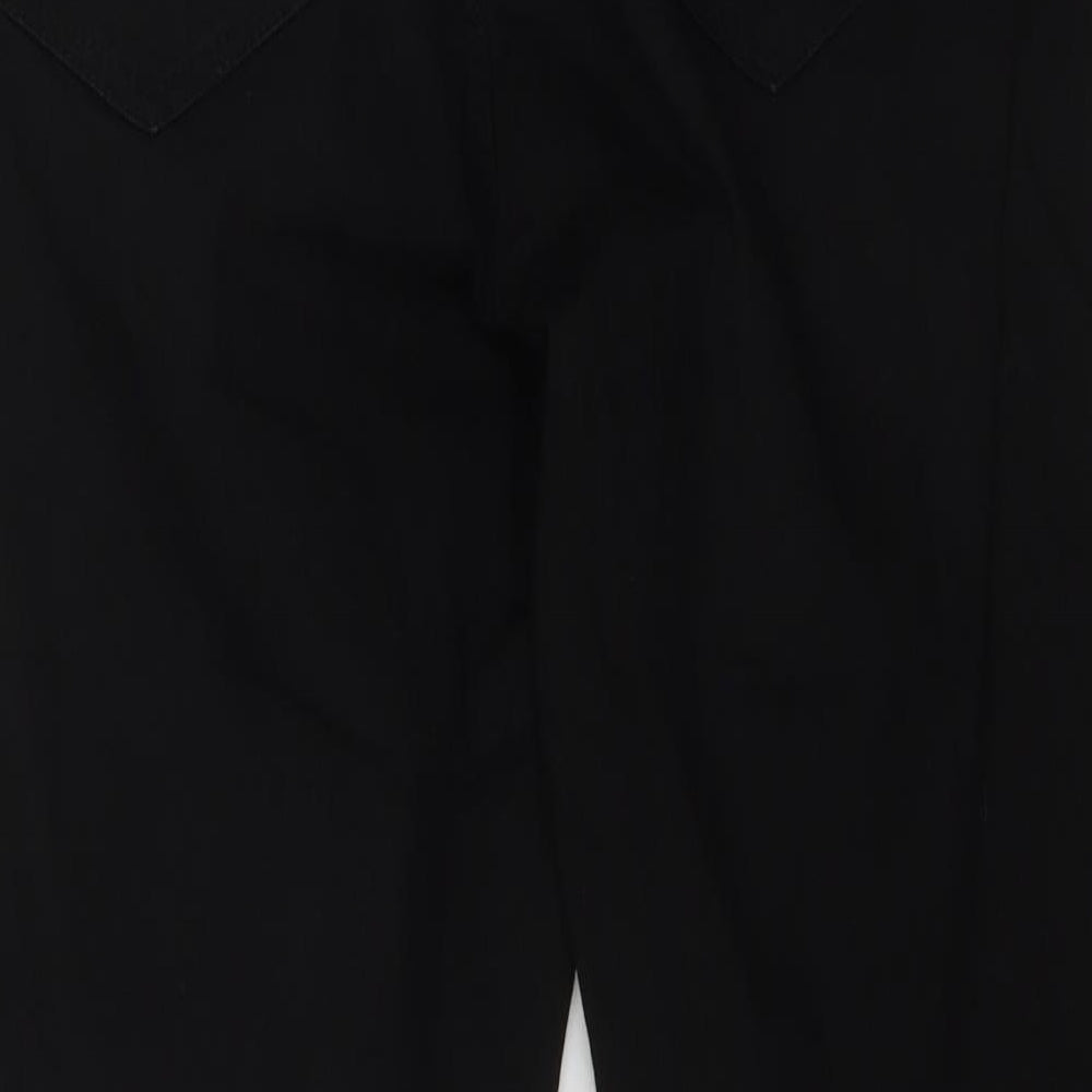 New Look Womens Black Cotton Straight Jeans Size 10 L22 in Regular Zip