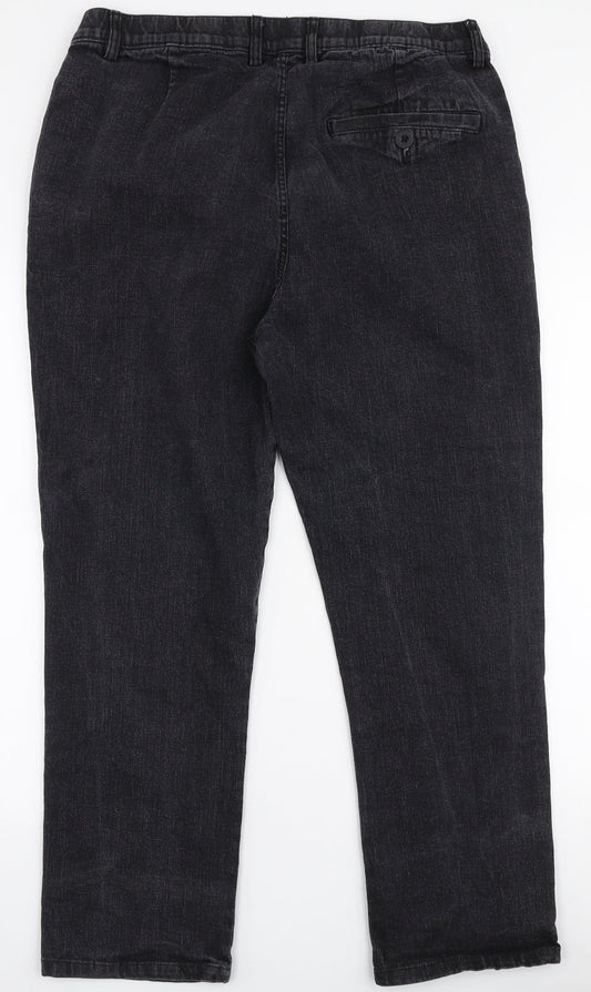 Mens UK Size 38 in Premiere Man Regular Fit Straight Grey Jeans