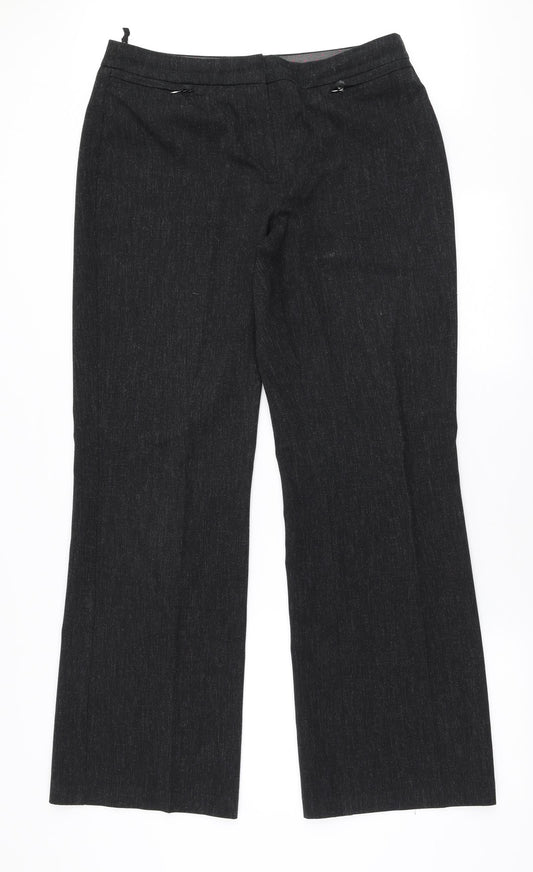 Womens UK Size 14 Marks and Spencer Regular Fit Black Trousers