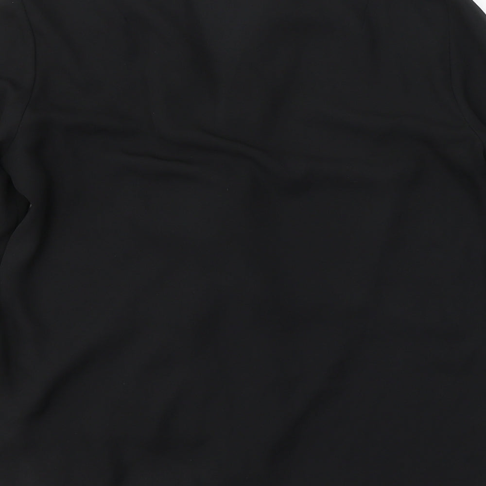 Womens UK Size 12 Topshop Black Basic Blouse