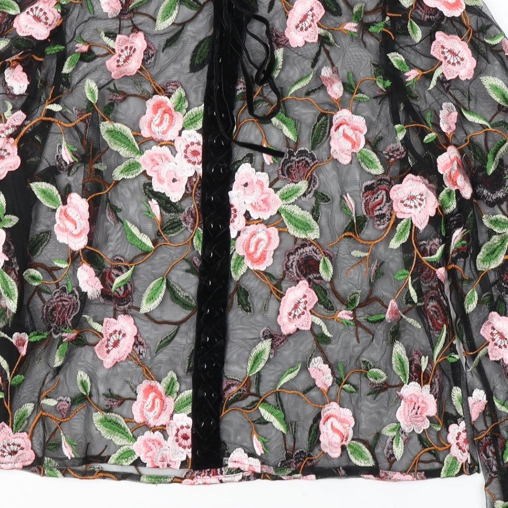 Womens UK Size 4 ASOS Black Basic Blouse
