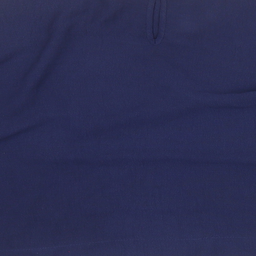 Womens UK Size 14 Peacocks Blue Basic T-Shirt