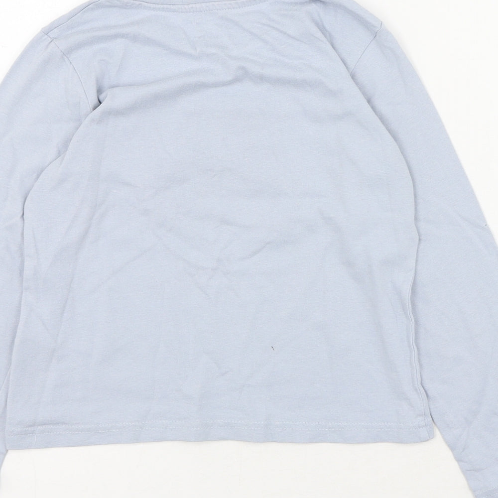 Primark Girls Blue Cotton Pullover Casual Size 7-8 Years Round Neck Pullover - Make Today Amazing
