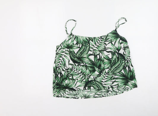 Womens UK Size 10 Divided Green Basic Tank