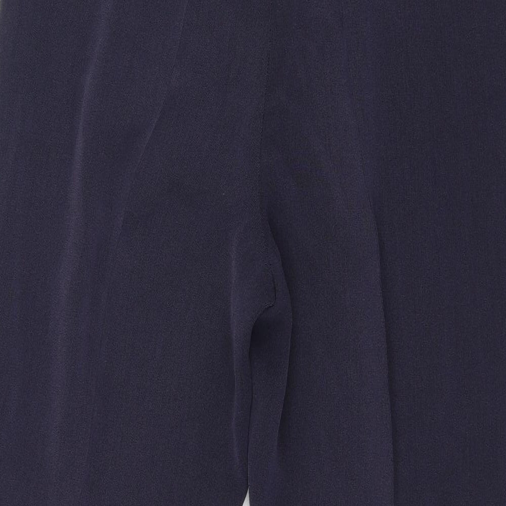 Womens UK Size 16 Gold Regular Fit Blue Trousers