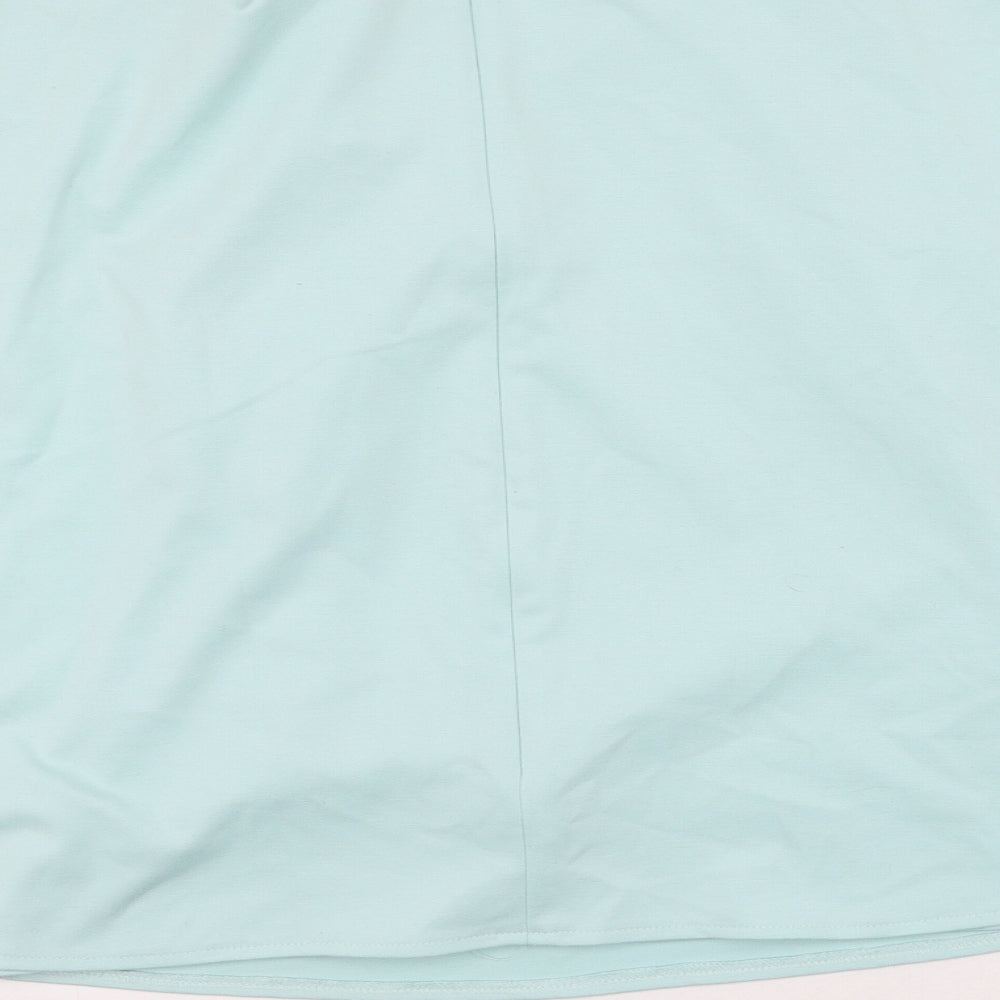 Melczarkowsski Womens Blue Polyester Basic Blouse Size M Round Neck