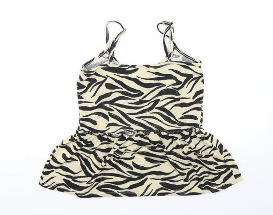 George Womens Multicoloured Animal Print Polyester Camisole Tank Size 8 V-Neck