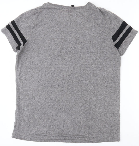 Womens UK Size S H&M Grey Basic T-Shirt