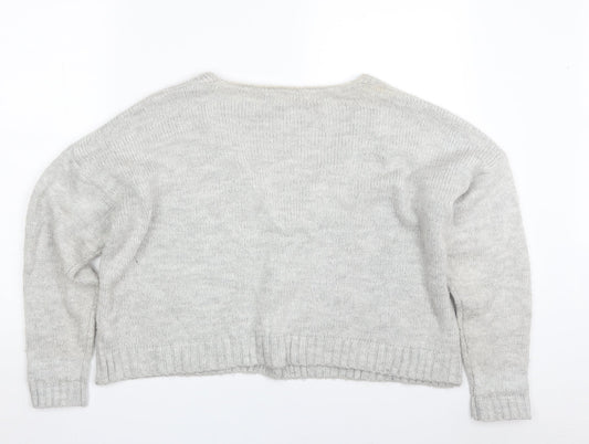 Womens UK Size L Nada del Riccio Grey Cardigan Jumper