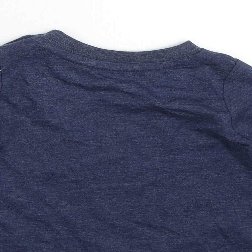 F&F Baby Blue Cotton Basic T-Shirt Size 0-3 Months Crew Neck Pullover - Go for It