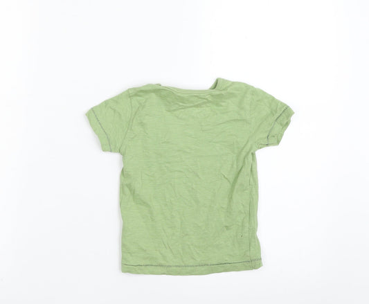 NEXT Baby Green 100% Cotton Basic T-Shirt Size 9-12 Months Crew Neck Pullover