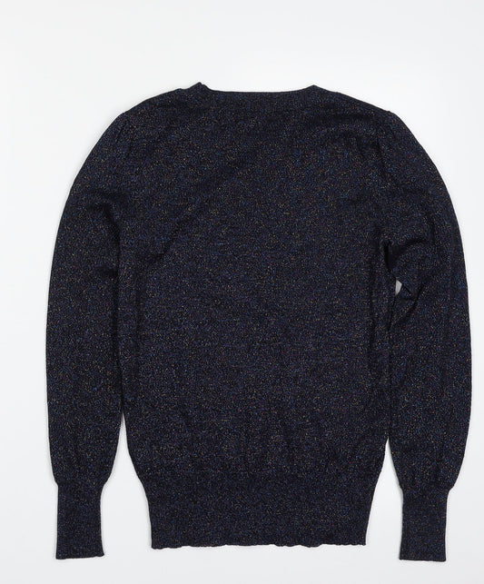 Dunnes Stores Womens Multicoloured Crew Neck Viscose Pullover Jumper Size S