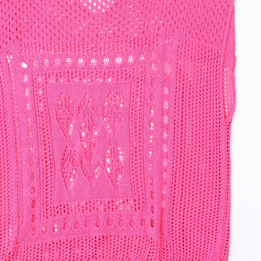 Womens UK Size S NEXT Pink Vest Jumper