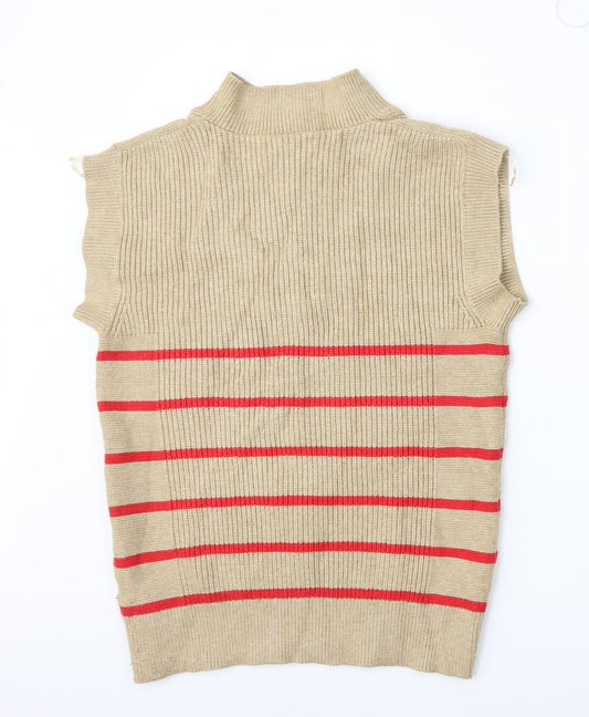 Womens UK Size S NEXT Beige Vest Jumper