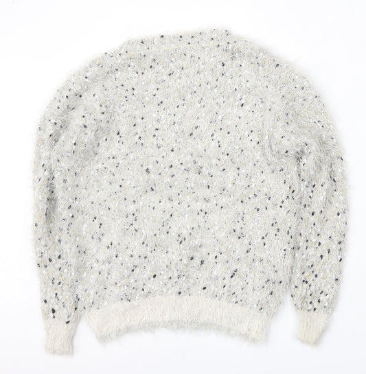 Aftershock Womens Multicoloured Round Neck Acrylic Pullover Jumper Size L