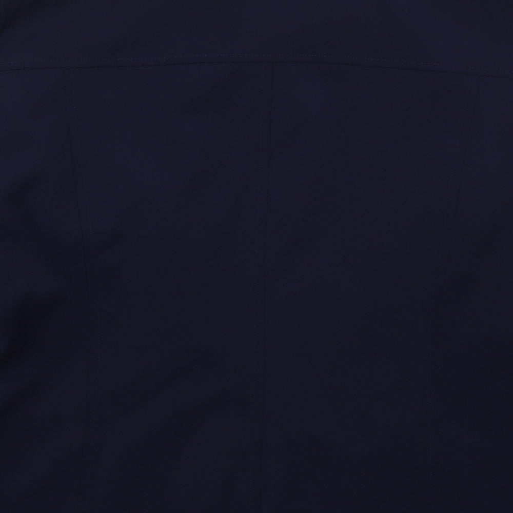Brand and care label for Classics women’s blue jacket, size UK 16, zip