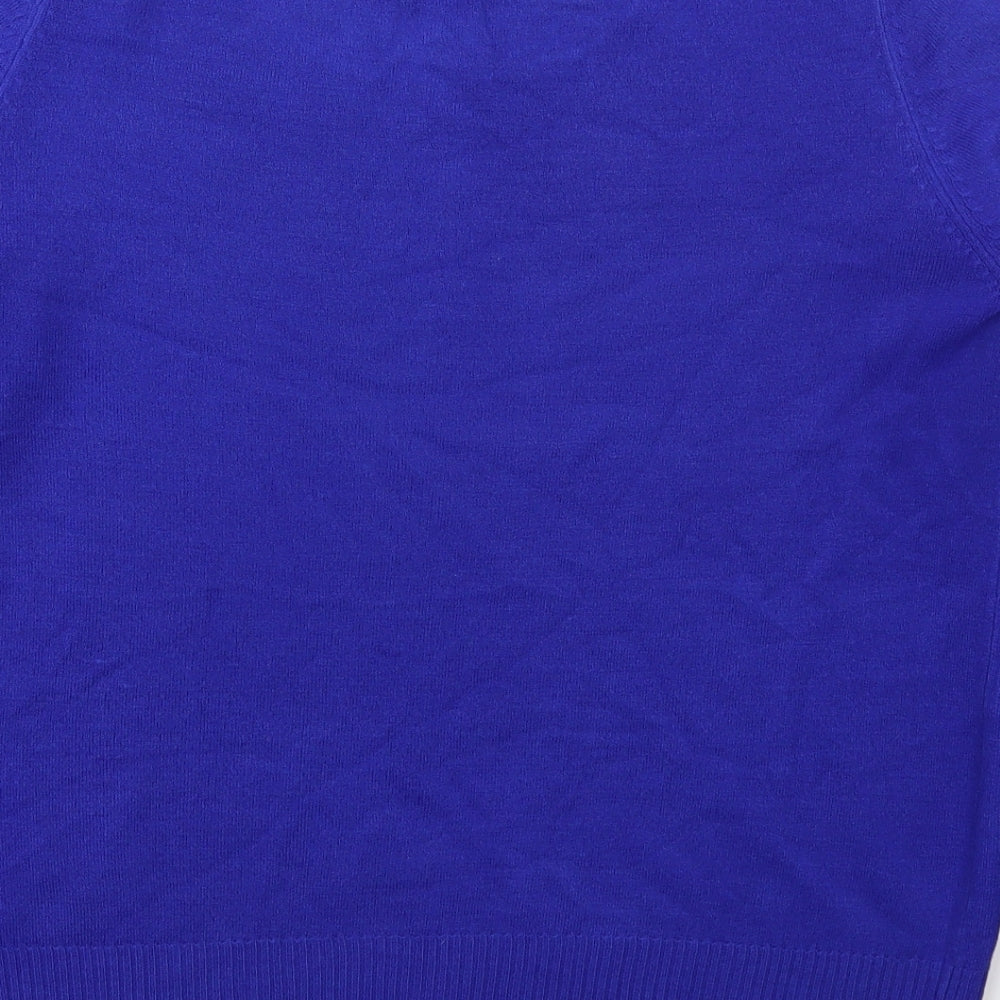 Marks and Spencer Womens Black Round Neck Acrylic Pullover Jumper Size 14