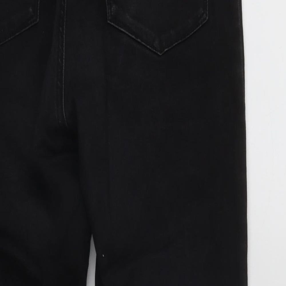 Womens UK Size 12 Denim & Co. Regular Fit Straight Black Jeans