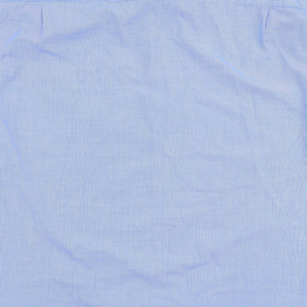 Mens UK Size M Marks and Spencer Blue Button-Up Short Sleeve Casual Shirt