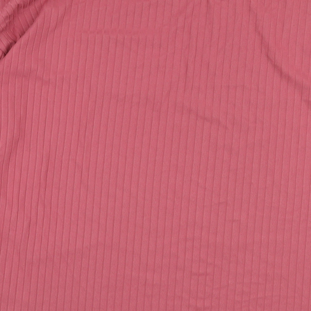 Primark Womens Pink Round Neck Polyester Pullover Jumper Size M