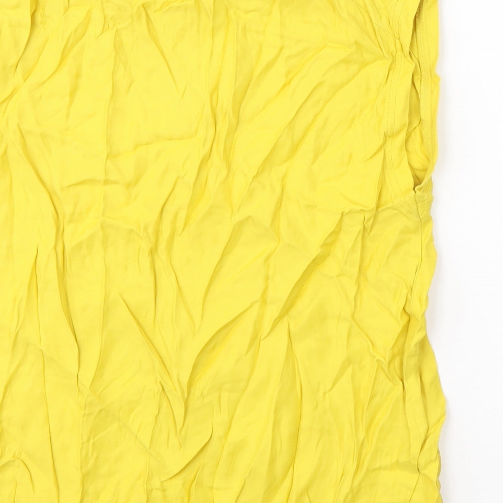 Womens UK Size 10 OPUS Yellow Basic Tank