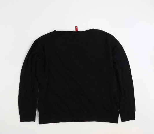 H&M Womens Black 100% Cotton Pullover Sweatshirt Size M Pullover - Keep Calm & Get over it