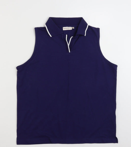 Additional front view of Bonmarché women’s blue polyester vest sweatshirt, size M, pullover