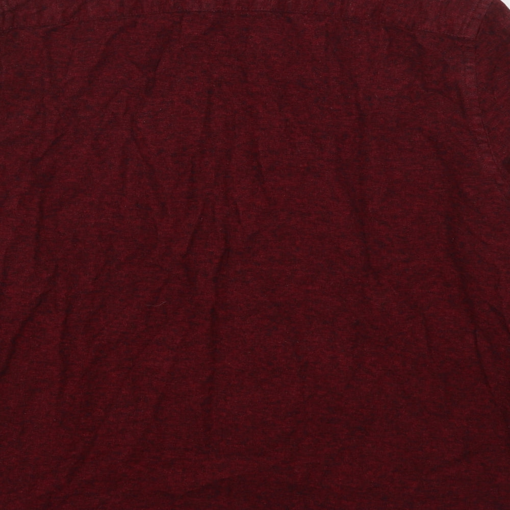 Red Herring Mens Red Cotton Button-Up Size M Collared