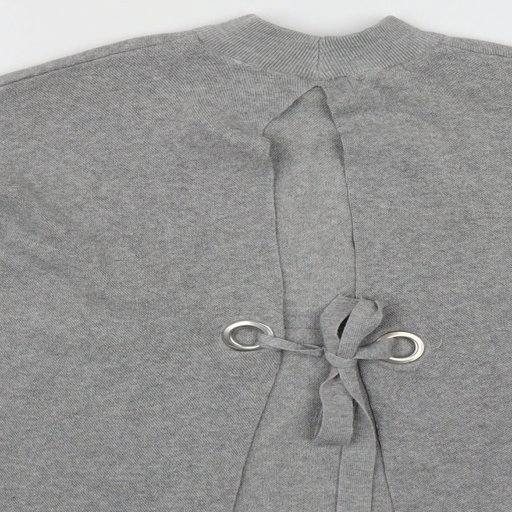 Womens UK Size XS Bershka Grey Pullover Jumper