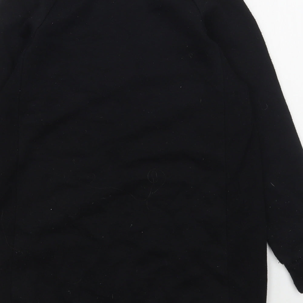 F&F Girls Black Cotton Pullover Sweatshirt Size 7-8 Years Pullover