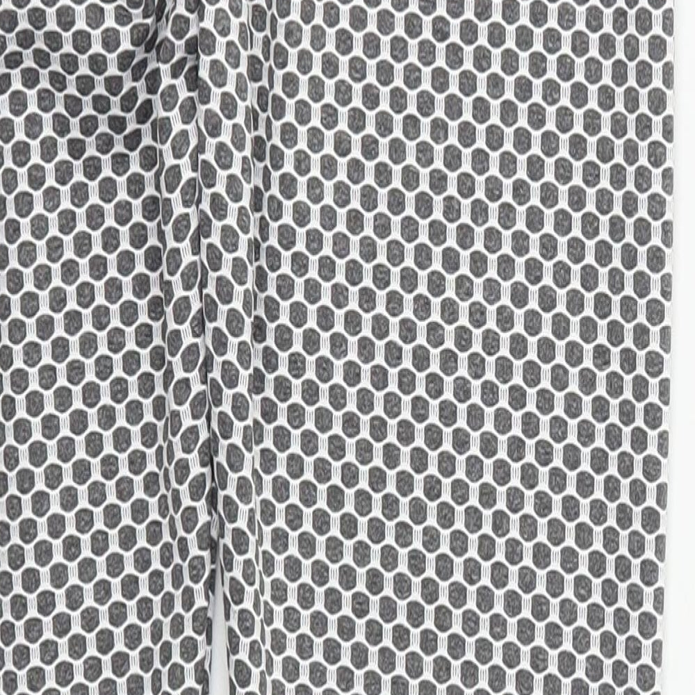 Preworn Womens Grey Geometric Polyester Snow Pants Leggings Size 25 in L24 in Regular