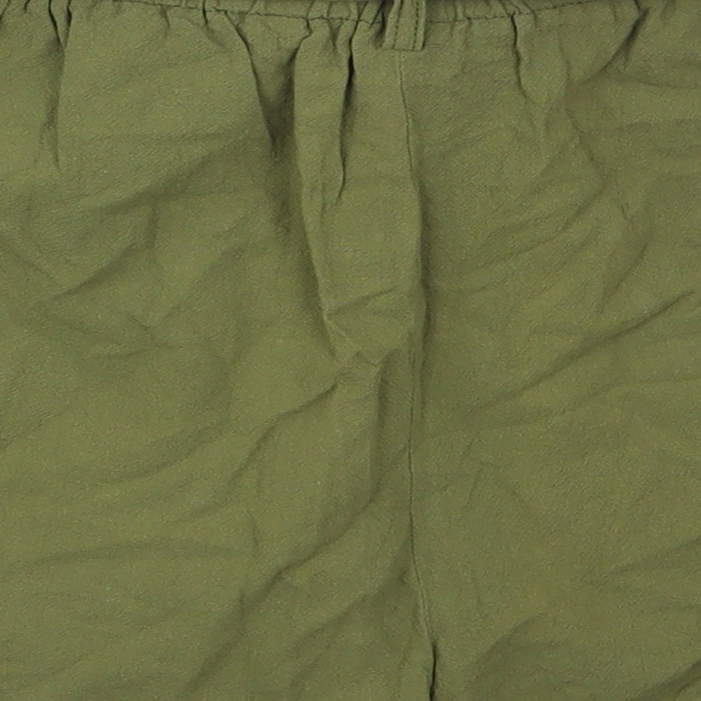 SheIn Womens Green Cotton Mom Shorts Size S Regular